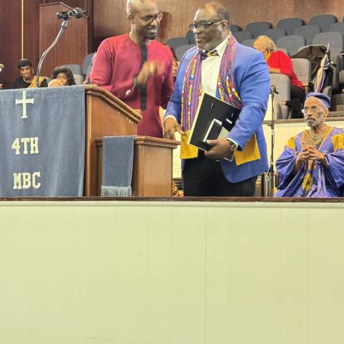 Rev. Tim Davis license presentation